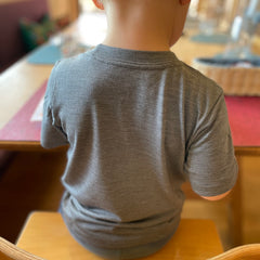 T-shirt child rock, merino wool &amp; silk (organic/GOTS)