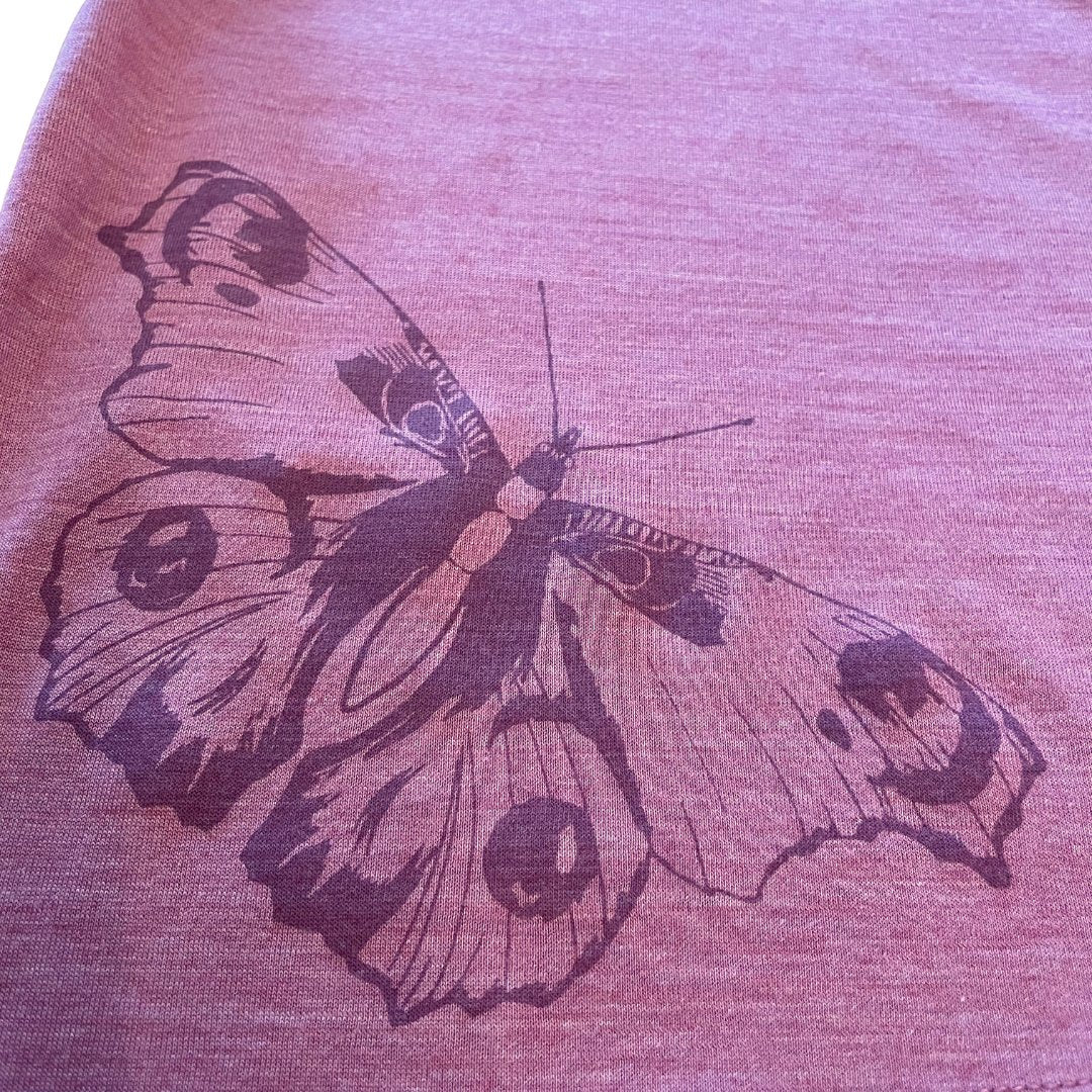 Shirt rosé Schmetterling, Merinowolle & Seide (bio/GOTS) - Glückskind - Shirt - 110 - 116